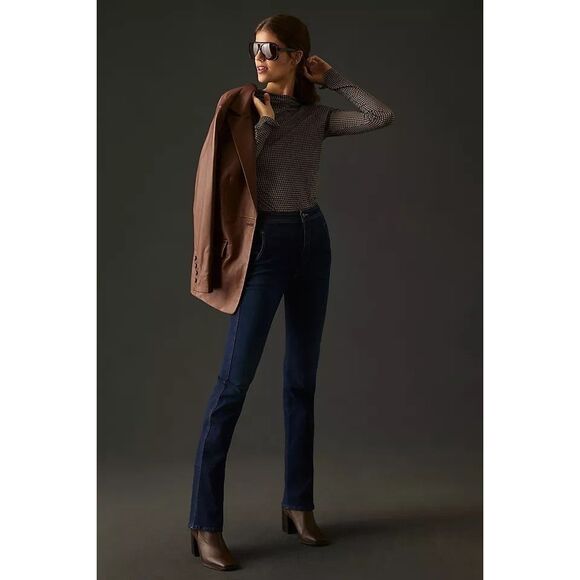 Anthropologie MOTHER The High-Waisted Smokin' Double-Welt Jeans Size 34 NWT - Picture 2 of 10